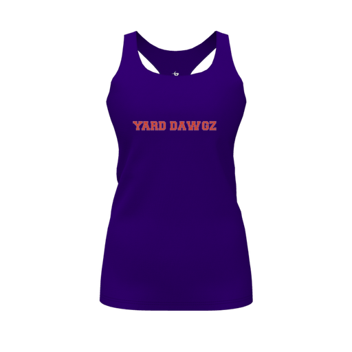 [FT0TRBPP-FYS-LOGO2] Decker Racerback Tank Top (Female Youth S, Purple, Logo 2)